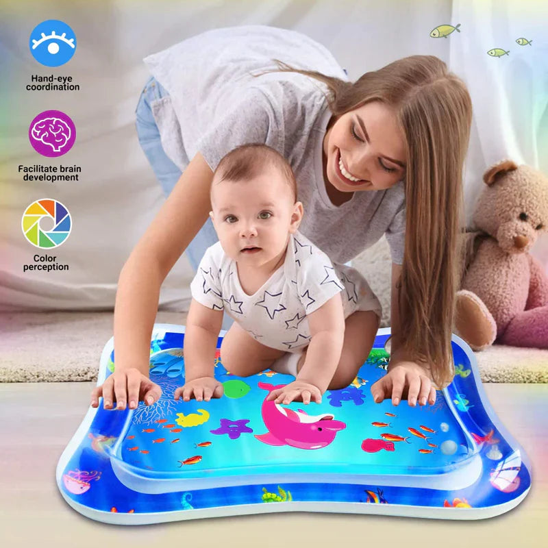 Kids Inflatable Water Play Mat – Fun & Educational Tummy Time Splash Pad for Babies and Toddlers
