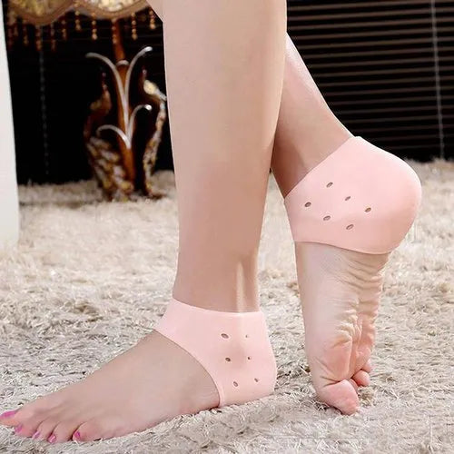 Half Heel Pads for Cracked Heels – Soft Silicone Cushion Support, Pain Relief & Comfort (1 Pair)