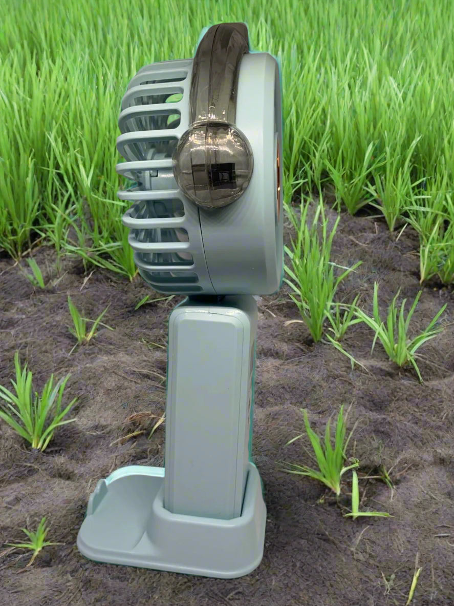 Spray Folding USB Chargeable Fan with LED Power Display