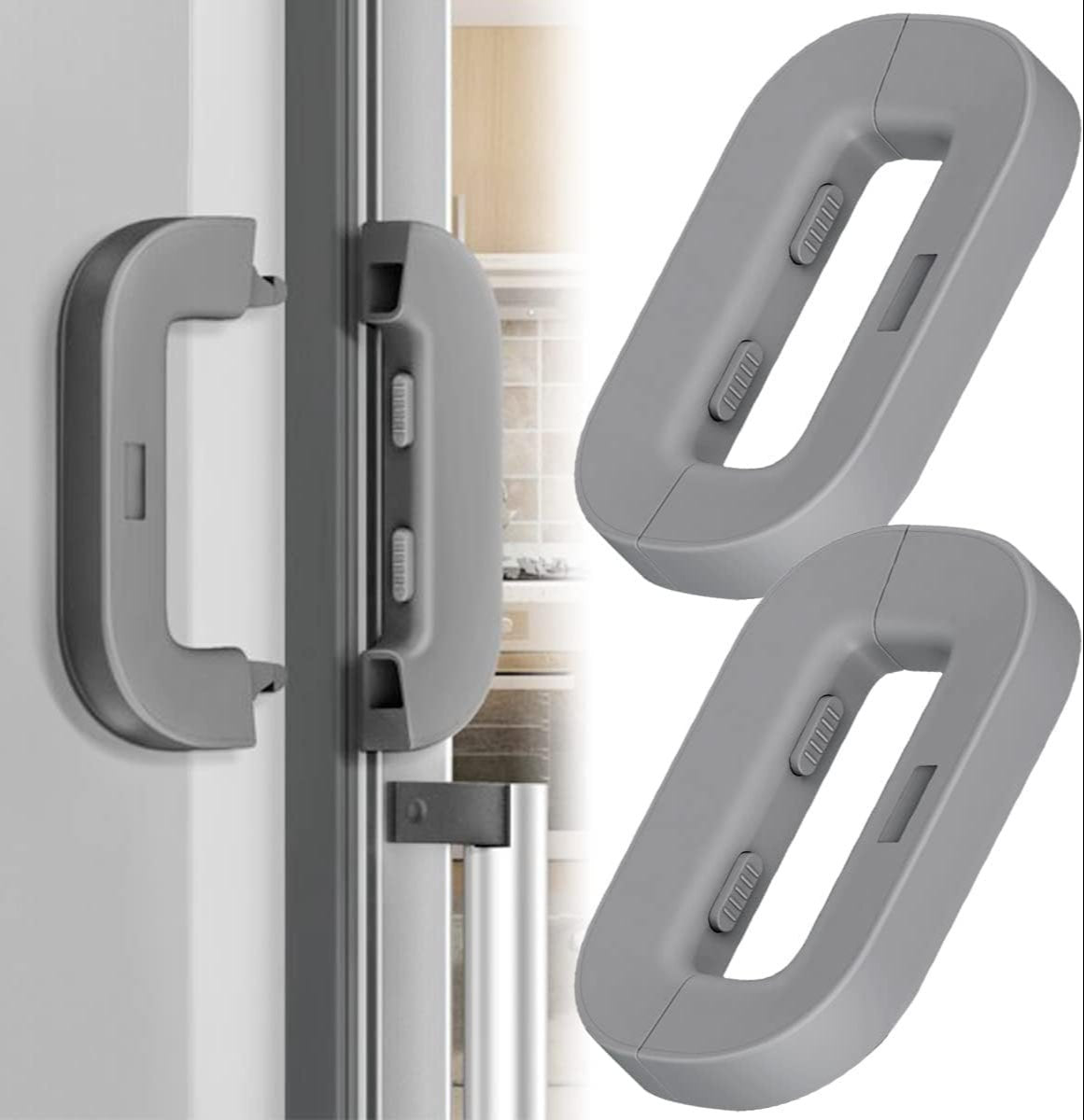 High Quality Refrigerator Door Lock – Child Safety & Baby Proof Fridge Lock – Strong Adhesive Keyless Design