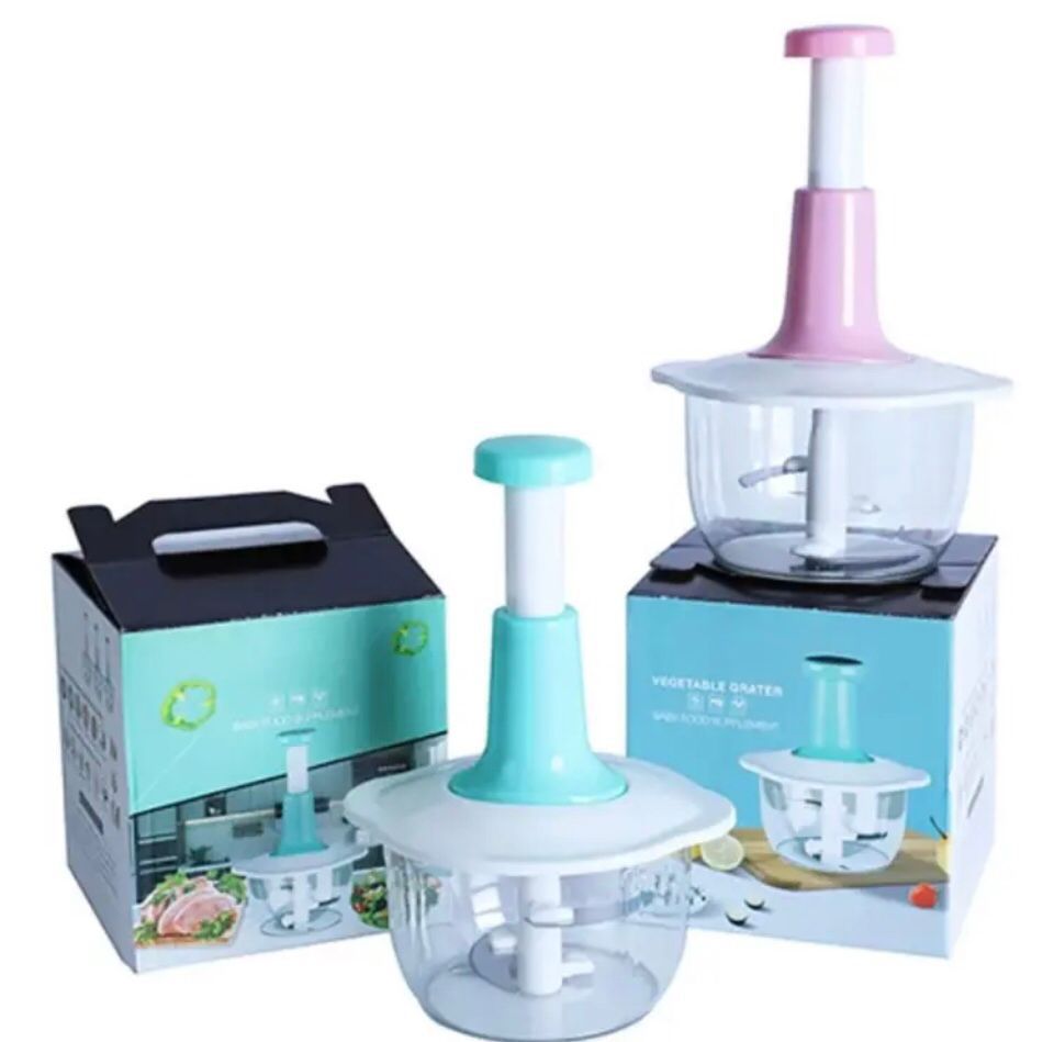 Hand Pat Food Processor 1500ML | Manual Vegetable Chopper, Meat Mincer, Mixer & Blender