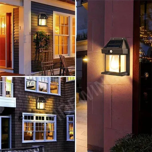Mini Waterproof Solar Interaction Wall Lamp With Motion Sensor Security Light, Featuring 3 Lighting Levels