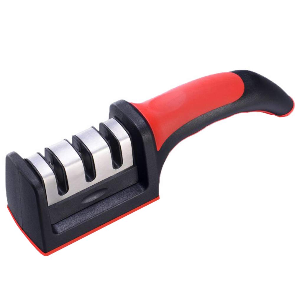 3-in-1 Professional Knife & Scissor Sharpener | Manual Adjustable Blade Sharpening Tool with Ceramic Slots for All Knives 3-in-1 Professional Knife & Scissor Sharpener | Manual Adjustable Blade Sharpening Tool with Ceramic Slots for All Knives