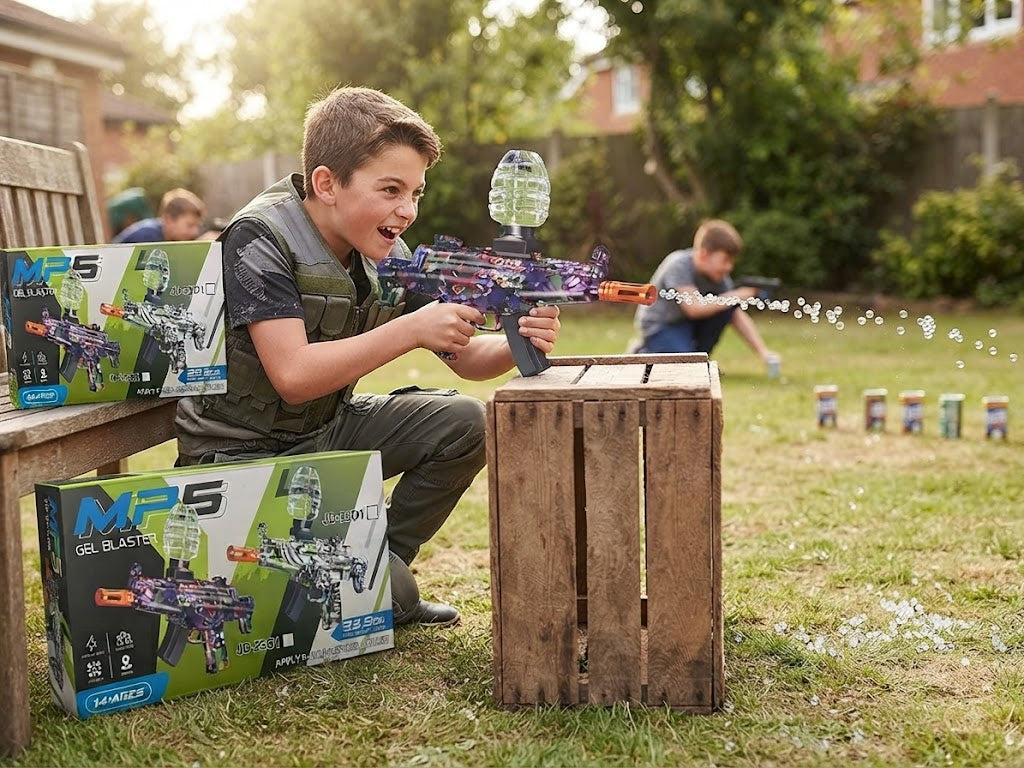 MP5 Gel Blaster Shooting Gun With Smoke Muffler