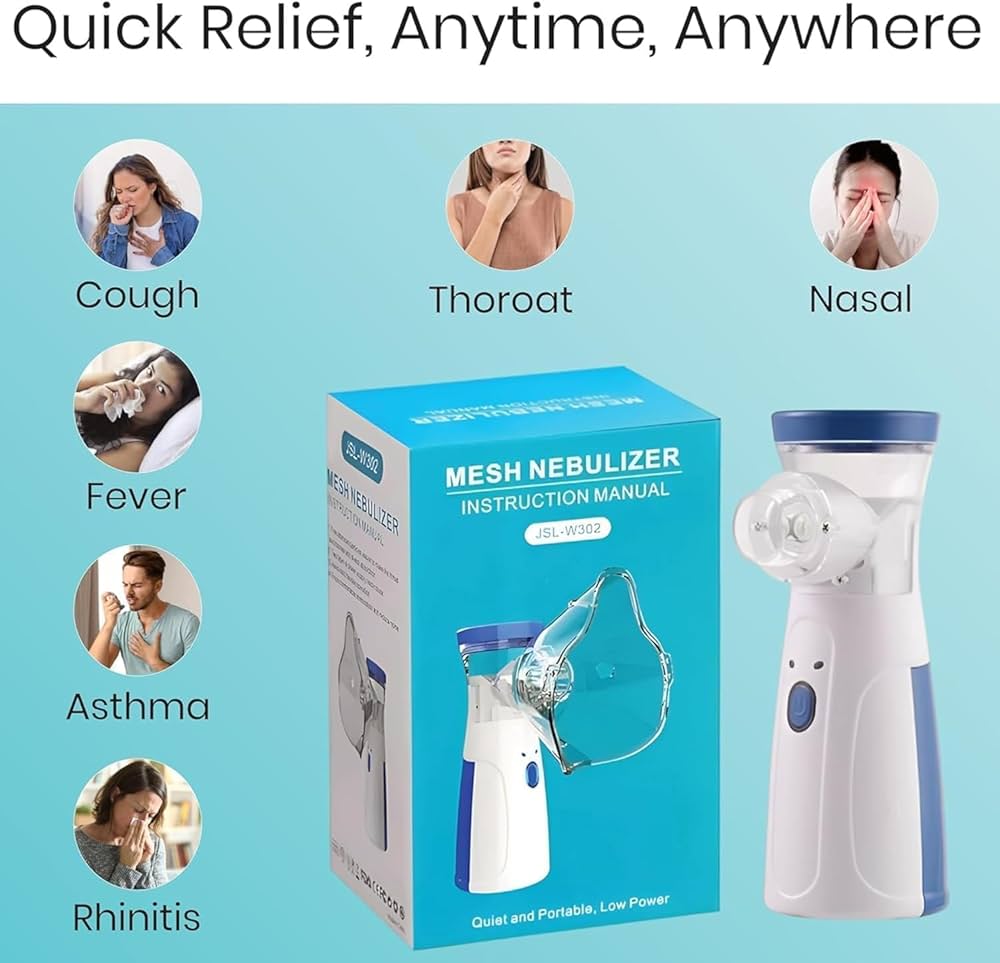 JSL-W302 Portable Mesh Nebulizer – Ultra-Silent & Powerful for Adults and Children
