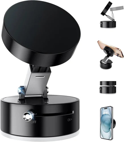 Magnetic Car Mobile Holder Dashboard – Strong Suction Grip, 360° Rotation, Hands-Free Universal Phone Mount for Car, Table & Gym