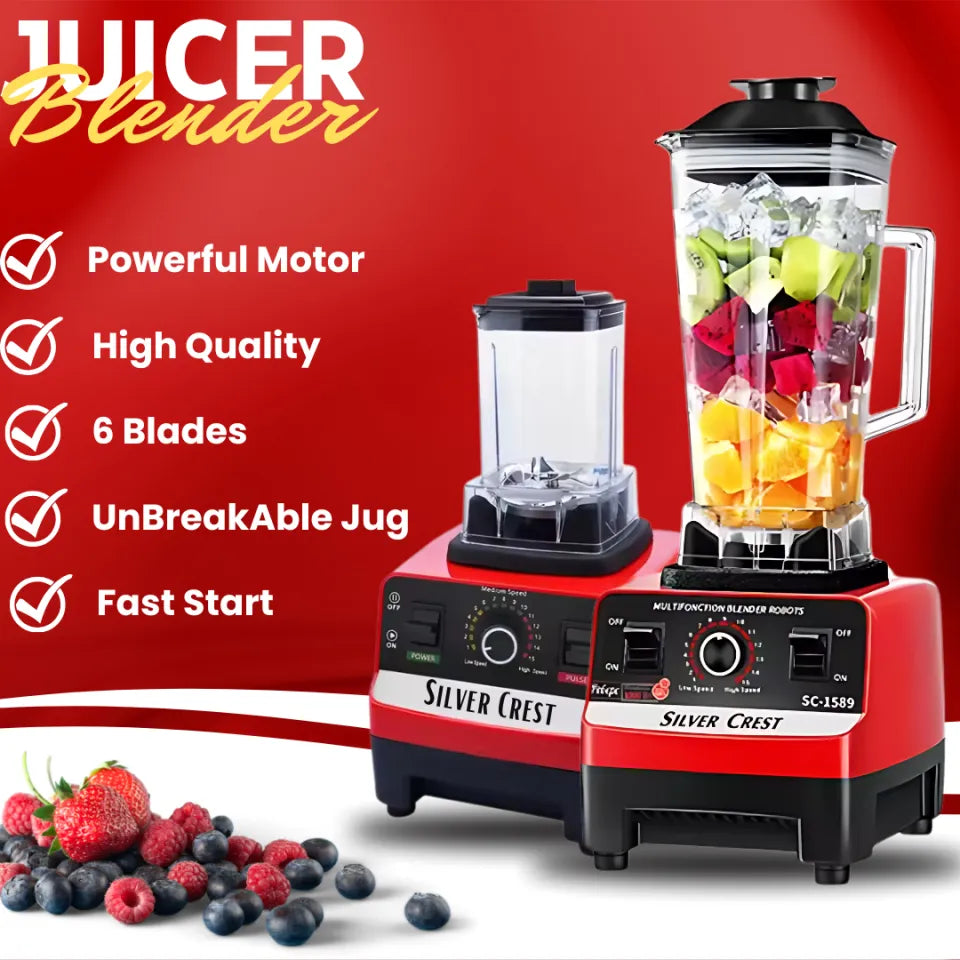 Silver Crest 2in1 Electric Blender Juicer Jug with Powder Grinder SC.1589
