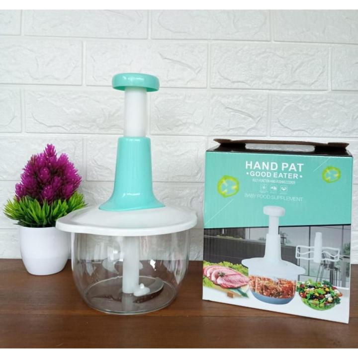 Hand Pat Food Processor 1500ML | Manual Vegetable Chopper, Meat Mincer, Mixer & Blender