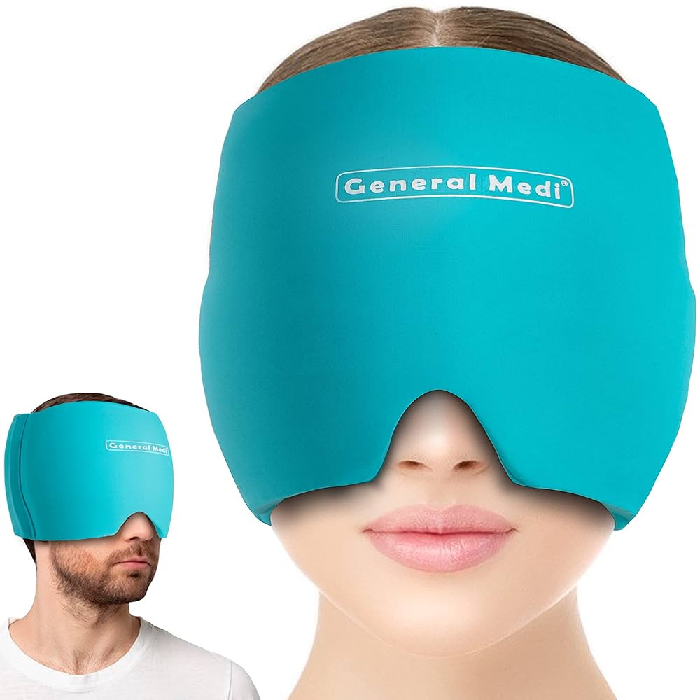 Headache & Migraine Relief Cap with Gel Beads | Hot & Cold Therapy Ice Cap for Headache, Migraine, Stress & Pressure Pain Relief