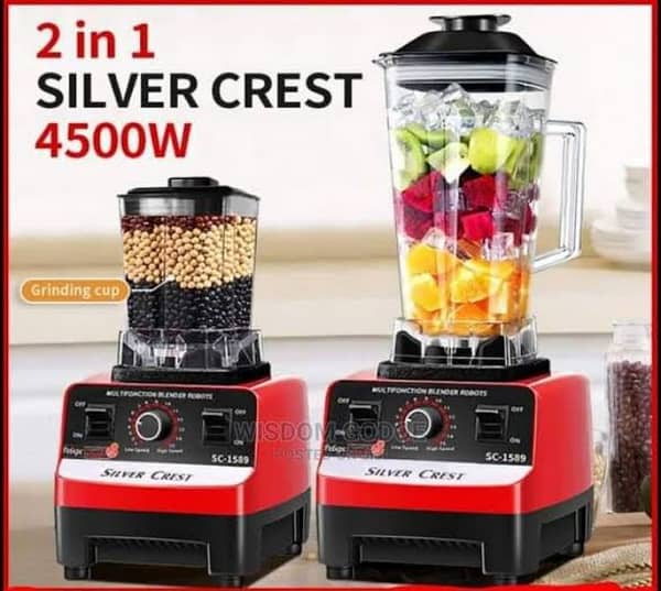 Silver Crest 2in1 Electric Blender Juicer Jug with Powder Grinder SC.1589