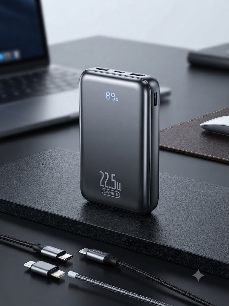 Cefele 20000mAh Power Bank 22.5W Fast Charging LED Display Digital Powerbank