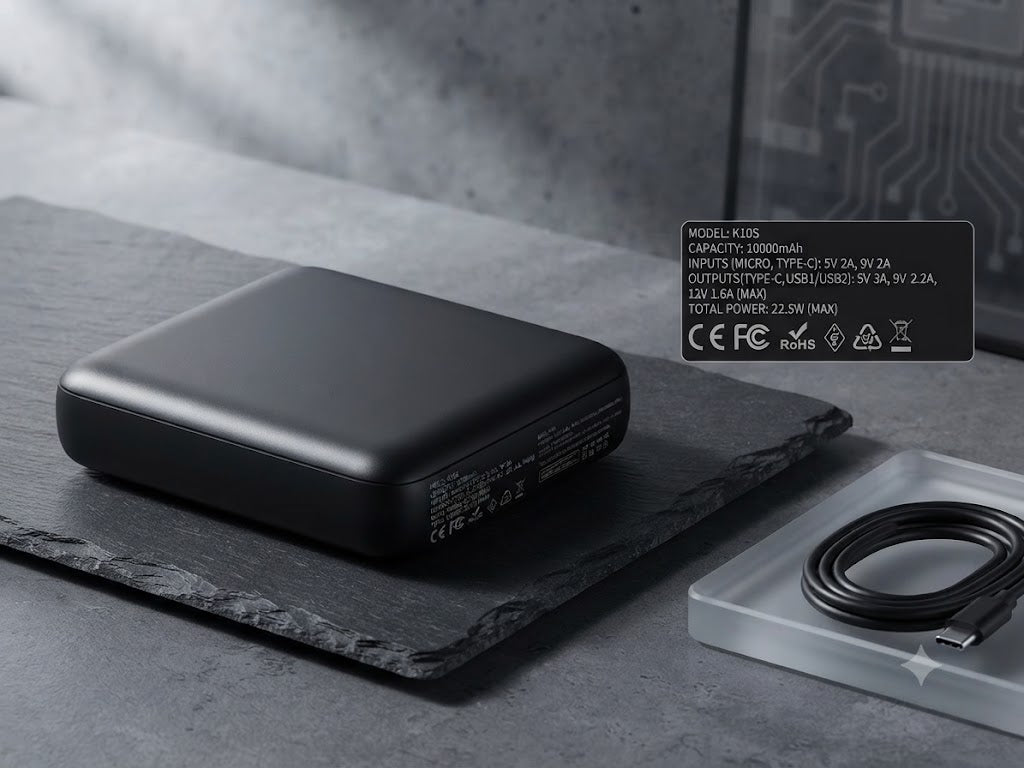 Cefele 20000mAh Power Bank 22.5W Fast Charging LED Display Digital Powerbank