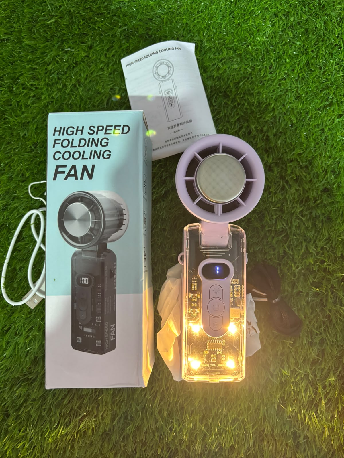 Semiconductor Turbo Fan – High-Speed Handheld Cooling Fan with Infinite Speed Settings