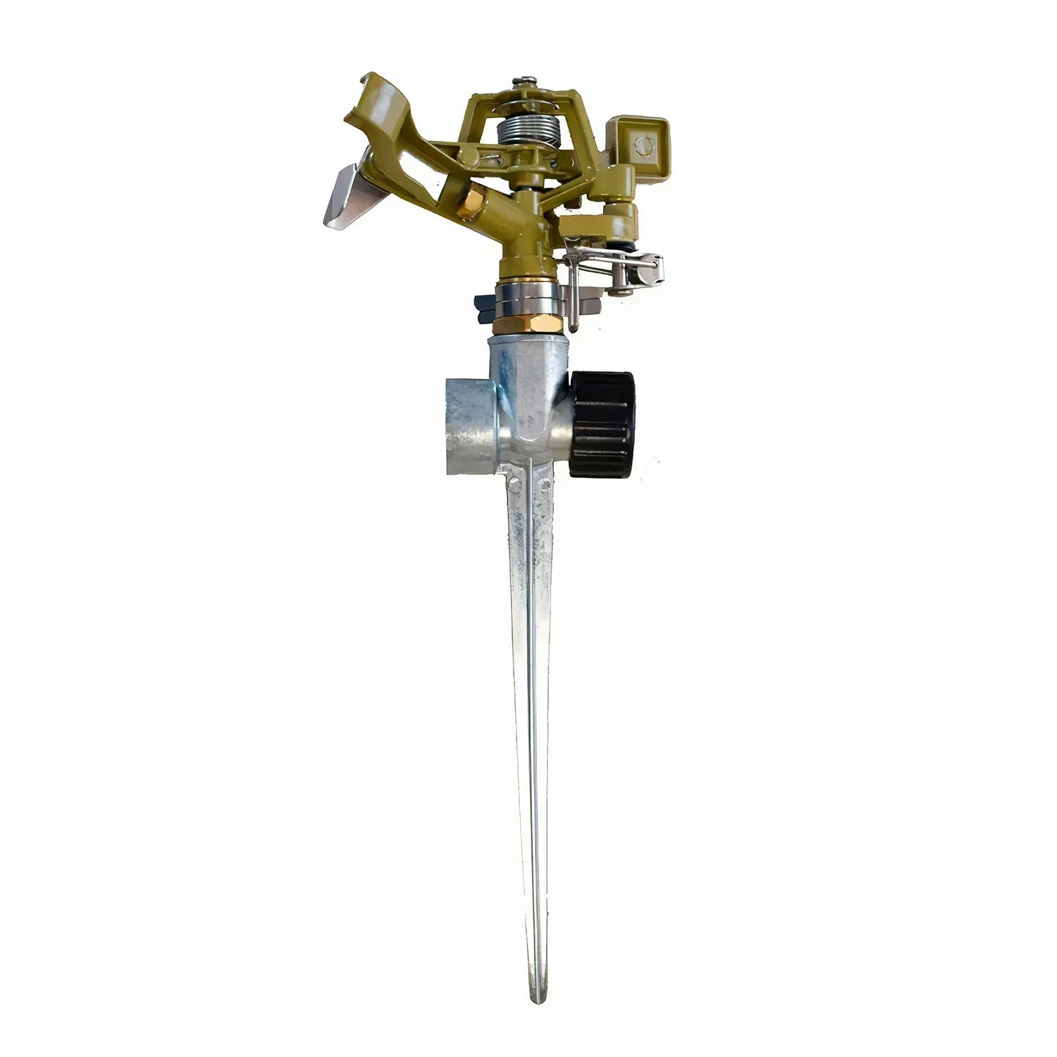 3/4″ Brass Impact Sprinkler Metal with Spike Lawn Grass – 360 Degree Adjustable Rotating Water Nozzle Impulse Sprayer For Water Irrigation/Sprinkler System tools