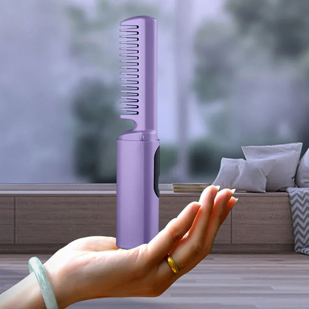 Portable Mini Heat Comb – Cordless Handheld Hair Straightening Comb for Travel & Quick Styling Portable Mini Heat Comb – Cordless Handheld Hair Straightening Comb for Travel & Quick Styling