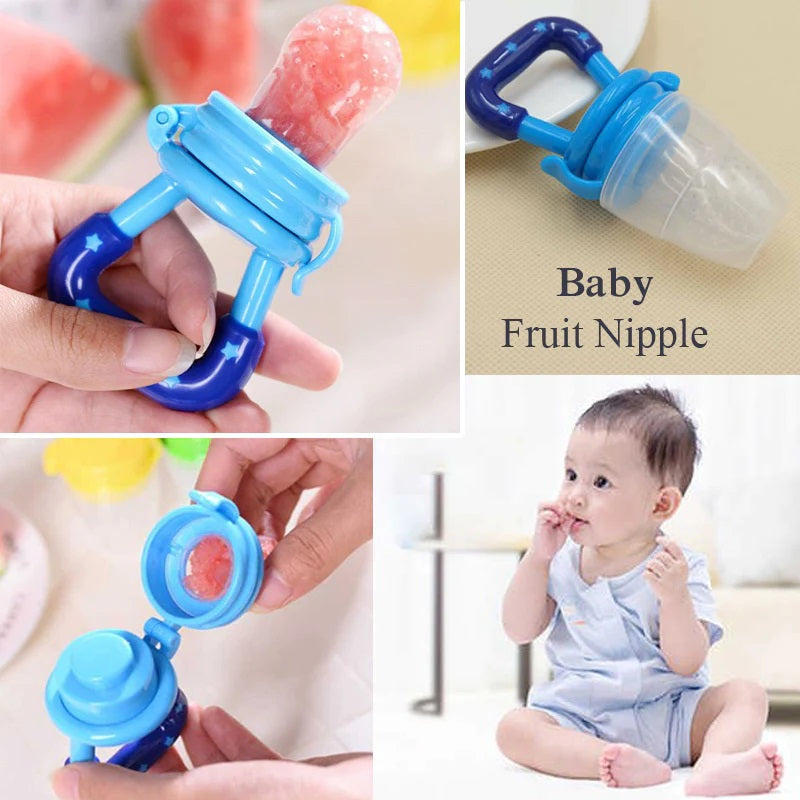 3-in-1 Baby Deal Box – Fruit Feeder Pacifier, Silicone Spoon Feeder & U-Shaped Toothbrush | Complete Baby Care Kit