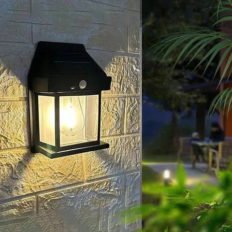 Mini Waterproof Solar Interaction Wall Lamp With Motion Sensor Security Light, Featuring 3 Lighting Levels