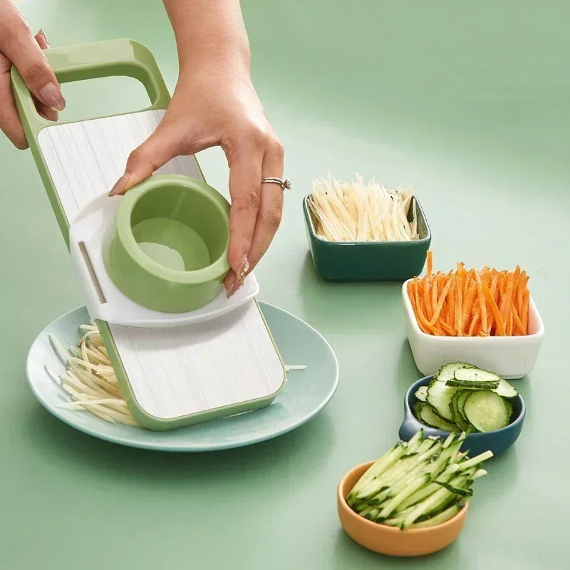 5-in-1 Multifunctional Vegetable Slicer & Cutter | Manual Potato, Carrot, Garlic, and Onion Grater Chopper | Kitchen Tool for Easy Food Prep