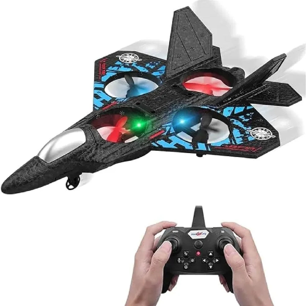 Thunder Charge VTOL RC Flying Fighter Drone – 2.4GHz Remote Control, LED Lights
