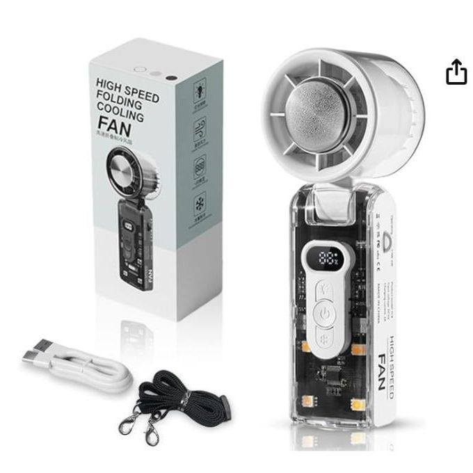Semiconductor Turbo Fan – High-Speed Handheld Cooling Fan with Infinite Speed Settings