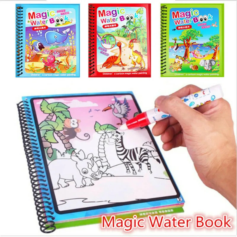 Magic Water Book Painting Drawing Coloring Board Book Doodle & Magic Water Pen
