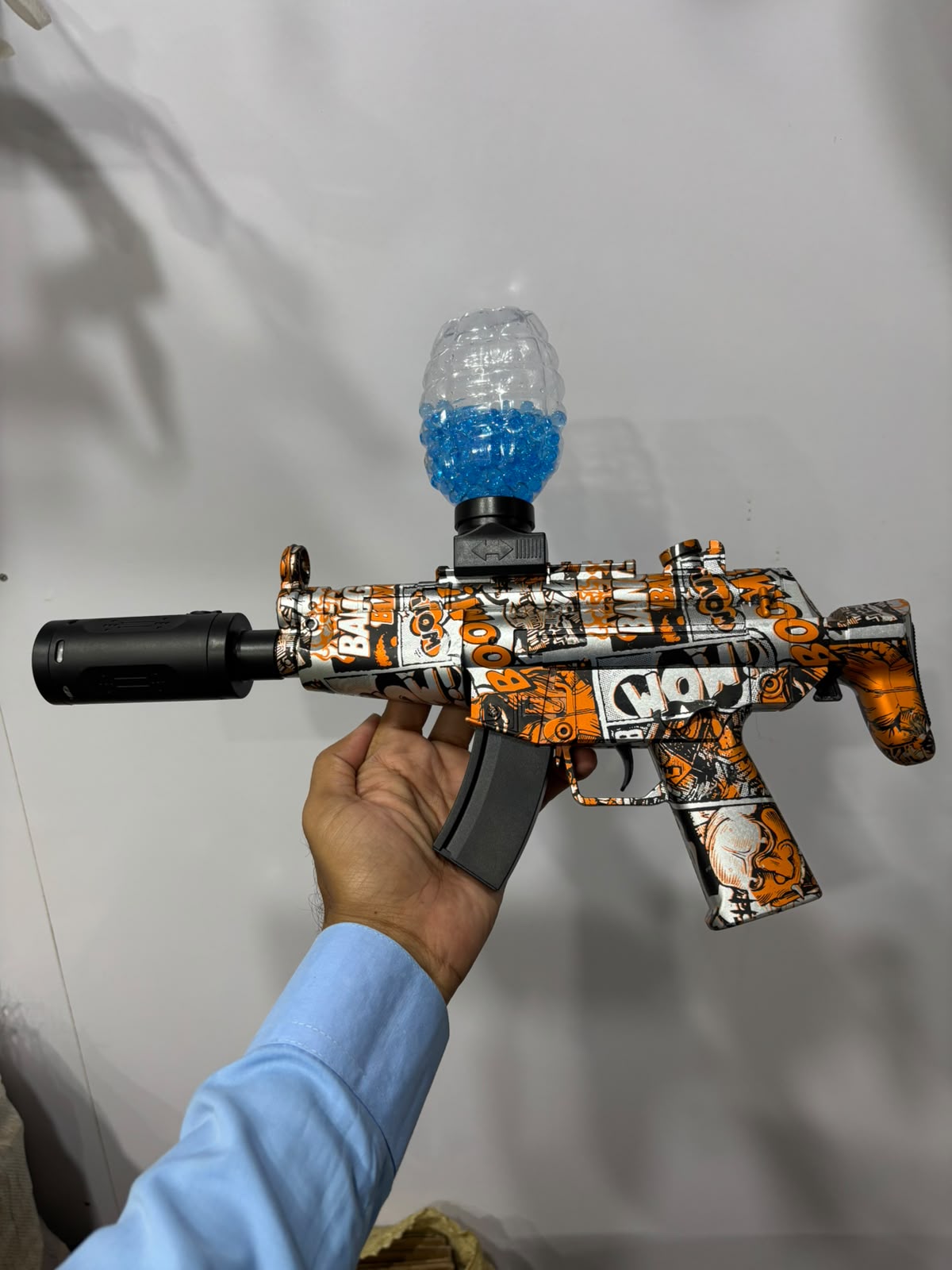 MP5 Gel Blaster Shooting Gun With Smoke Muffler