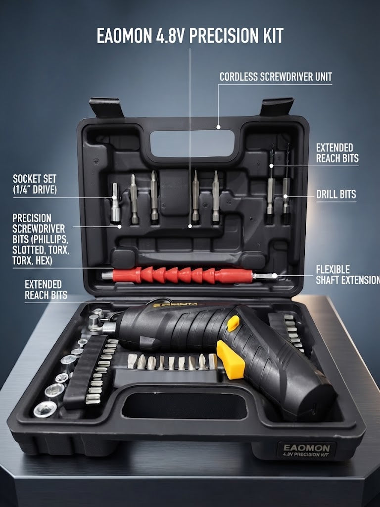 EAMOM 47-Piece Cordless Electric Screwdriver Set