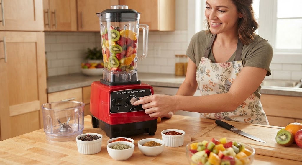 Silver Crest 2in1 Electric Blender Juicer Jug with Powder Grinder SC.1589