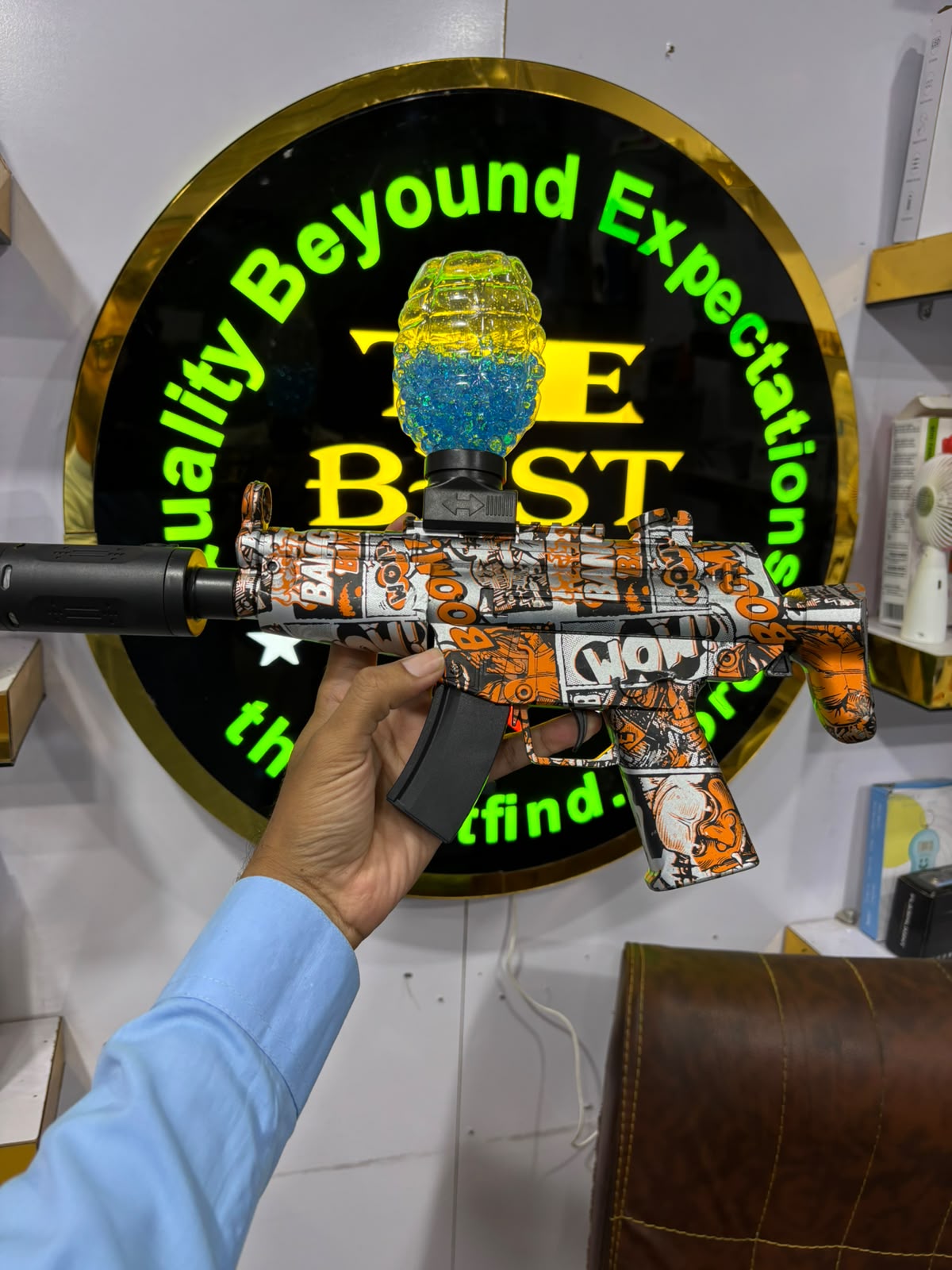 MP5 Gel Blaster Shooting Gun With Smoke Muffler