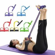 High Quality Tummy Trimmer Pedal Resistance Band | Double Spring Pull Rope for Abs, Weight Loss & Full Body Workout | Home Gym Fitness Equipment for Men & Women