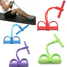 High Quality Tummy Trimmer Pedal Resistance Band | Double Spring Pull Rope for Abs, Weight Loss & Full Body Workout | Home Gym Fitness Equipment for Men & Women