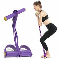High Quality Tummy Trimmer Pedal Resistance Band | Double Spring Pull Rope for Abs, Weight Loss & Full Body Workout | Home Gym Fitness Equipment for Men & Women
