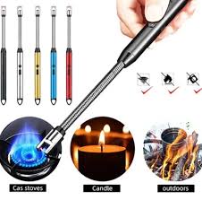 USB Rechargeable Flameless Arc Lighter – Flexible Neck, Windproof Design for Candles, Kitchen, Camping, Hiking & Fireplaces