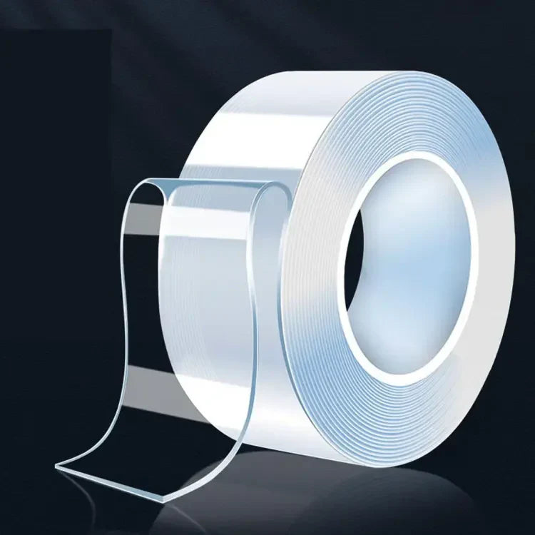 3 Meter Reusable Transparent Silicone Nano Tape – Waterproof Strong Grip Double Sided Washable Gel Adhesive