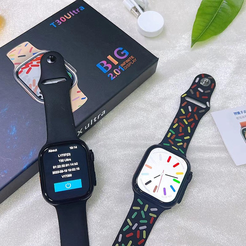 T30 ultra Watch Series 9 Smart Watch 2.01"IPS COB Full Touch Interaction HD Screen Smartwatch for Men Women Wireless Charging Bluetooth Call Watch