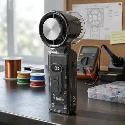 Semiconductor Turbo Fan – High-Speed Handheld Cooling Fan with Infinite Speed Settings